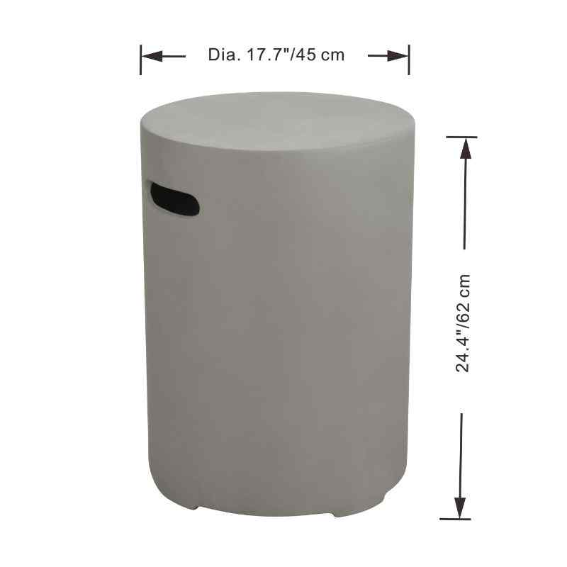 Elementi Round Tank Cover LG Dimension