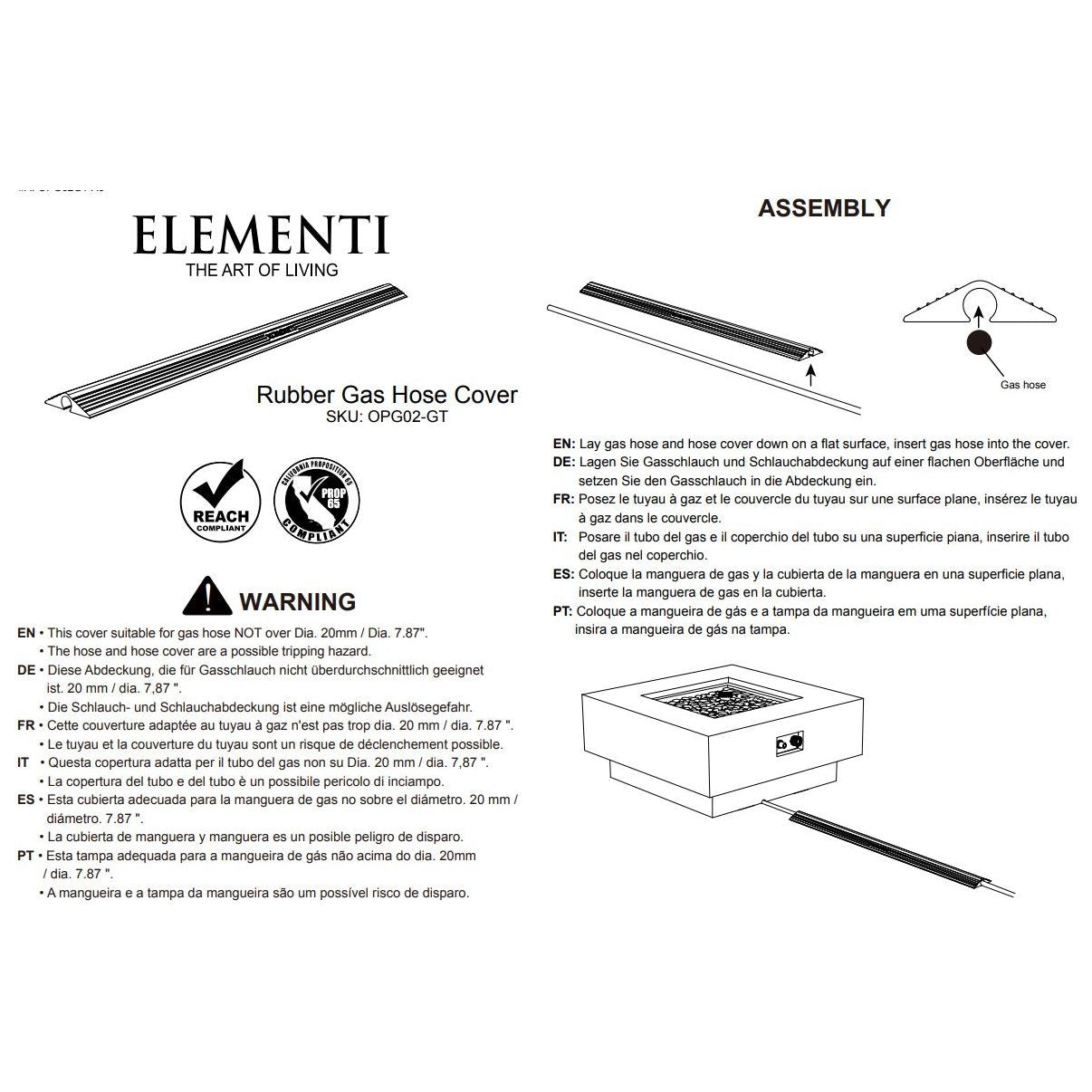 Elementi Sonoma Dining Fire Table