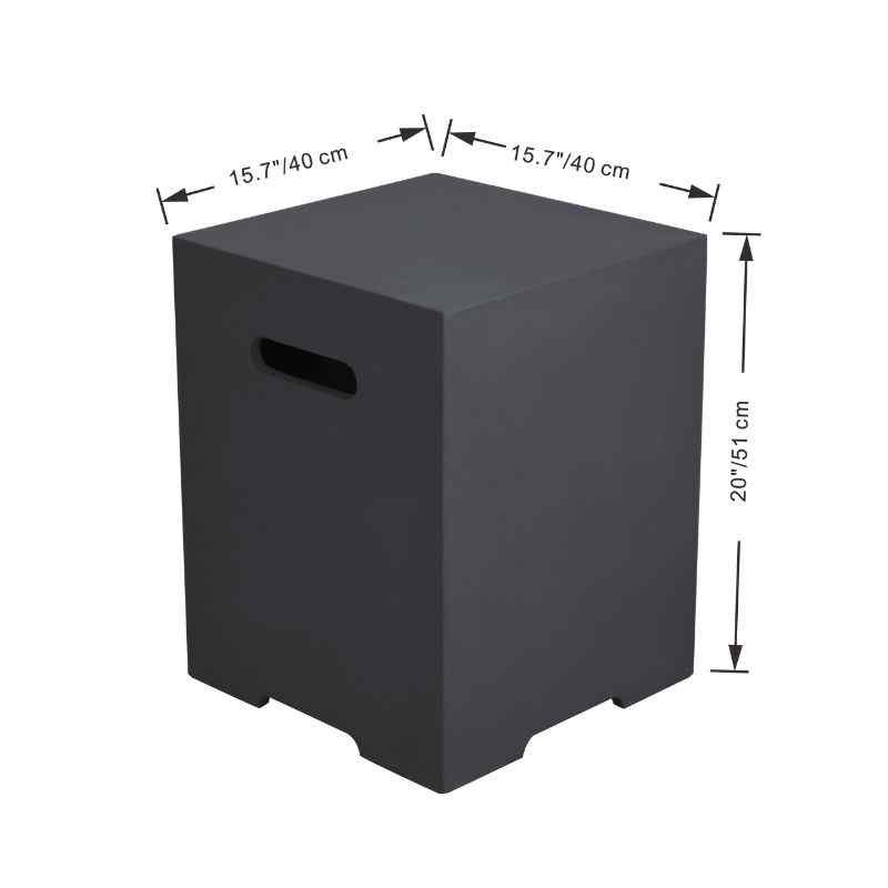 Elementi Square Tank Cover LG Dimension
