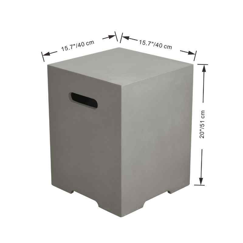 Elementi Square Tank Cover LG Dimension