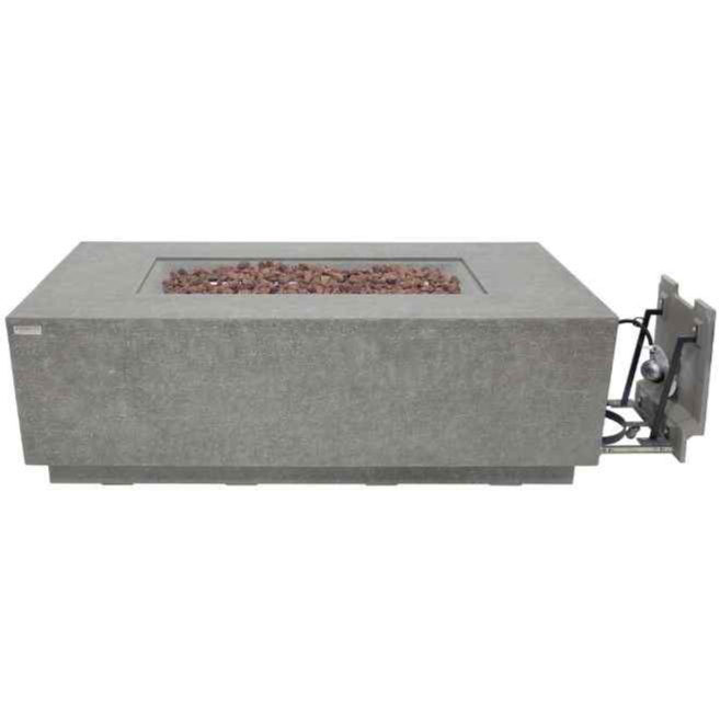 Elementi Andes Fire table Light Grey Internal Silo
