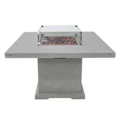 Elementi Birmingham Dinning Fire Table No Flame with windscreen silo