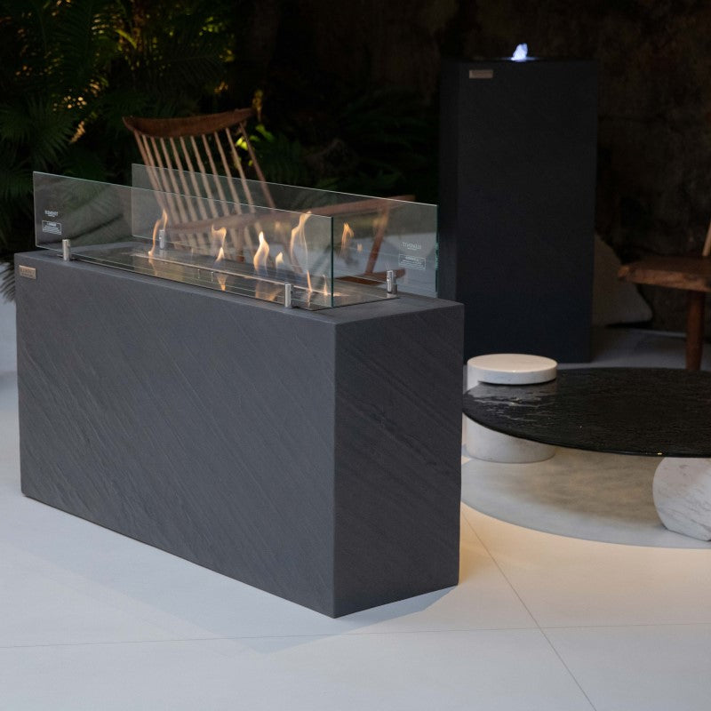 Elementi Fussen Ethanol Fire Table With Screen