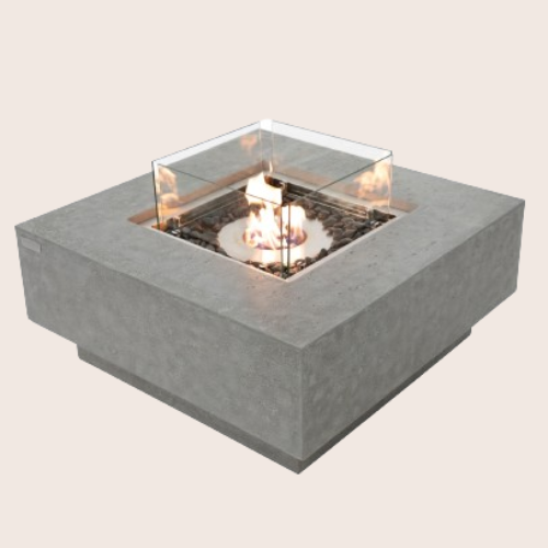 Elementi Manhattan Ethanol Fire Table flame wind