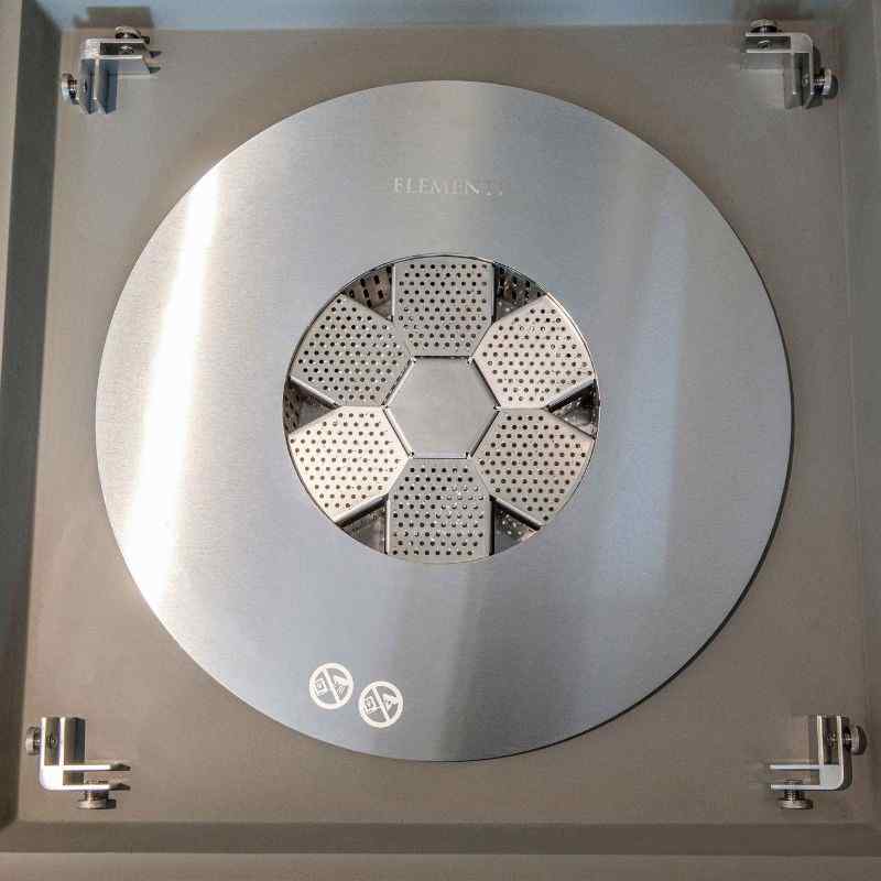 Elementi Perth Ethanol Fire Pit Space Grey Burner Top View