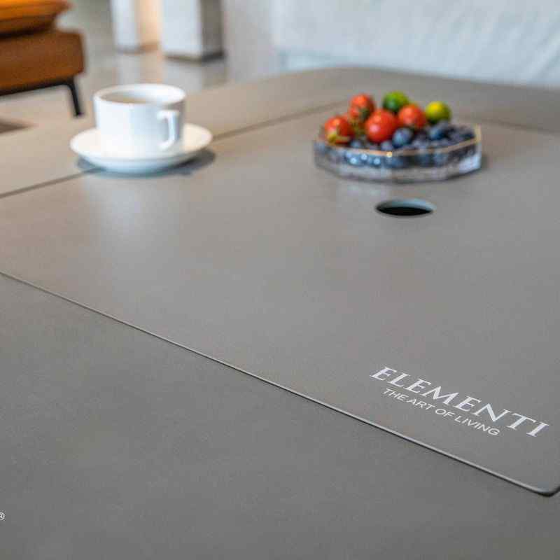 Elementi Perth Ethanol Fire Pit Space Grey with aluminum lid cover