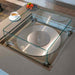 Elementi Perth Ethanol Fire Pit Space Grey with windscreen top view 