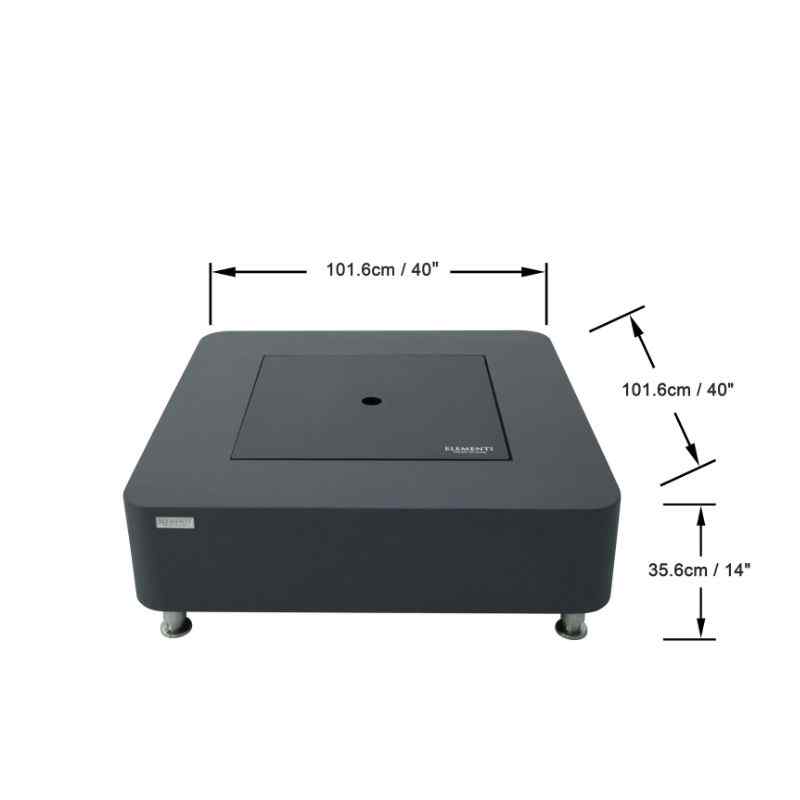 Elementi Perth Ethanol slate black dimensions