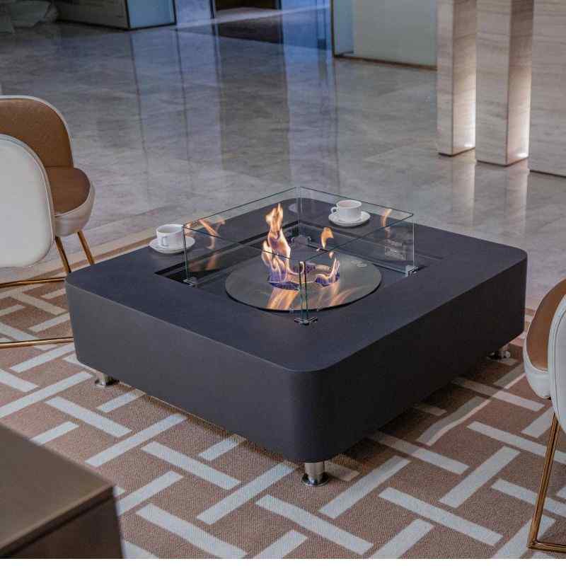 Elementi Perth Ethanol Slate black indoor with flame