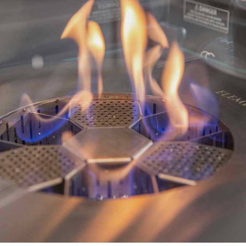 Elementi Perth Ethanol Slate black Close up flame