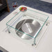 Elementi Perth Ethanol Fire Pit Cream white with windscreen Top view