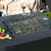 Elementi Plus Bergamo Fire Table with windscreen and fire glass