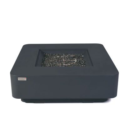 Elementi Plus Bergamo Fire Table with fire glass but no flame silo