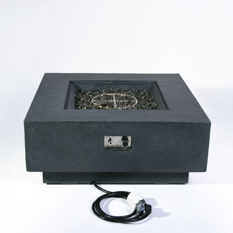 Elementi Plus Bergen Fire Table With Connected Hose Silo