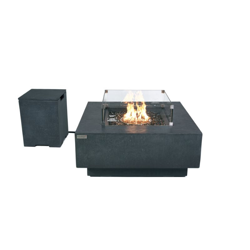 Elementi Plus Bergen Fire Table With Tank Cover Full Set Up