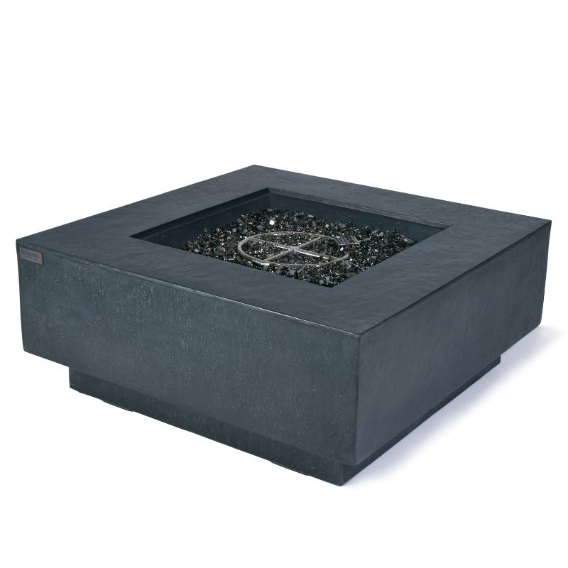 Elementi Plus Bergen Fire Table with fire glass but No Flame silo