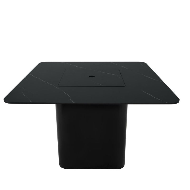 Elementi Plus Brugge Dining Fire Table With Aluminum Lid silo