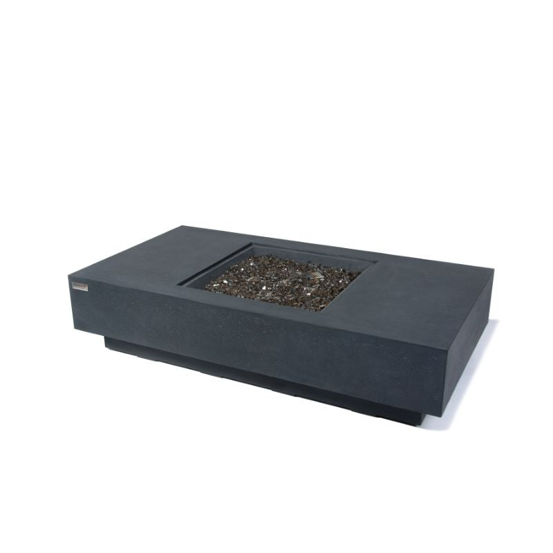 Elementi Plus Cannes Fire Table with Fire glass Silo