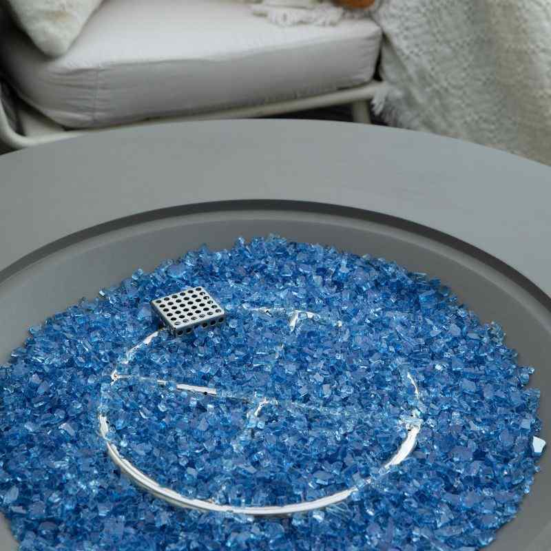 Elementi Plus Colosseo Fire Table With blue fire glass