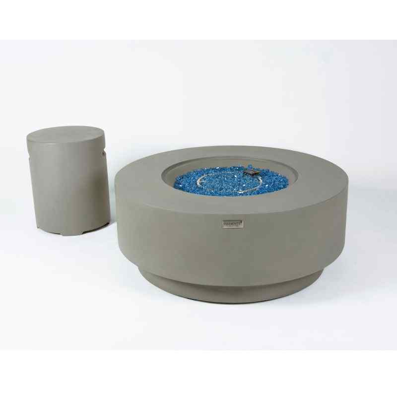 Elementi Plus Colosseo Fire Table with Tank Cover Silo
