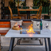 Elementi Plus Helsinki Marble Porcelain Dining fire Table commercial use