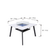 Elementi Plus Helsinki Marble Porcelain Dining fire Table Dimensions