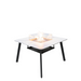 Elementi Plus Helsinki Marble Porcelain Dining fire Table Full Set up Silo
