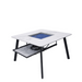 Elementi Plus Helsinki Marble Porcelain Dining fire Table with fire glass silo
