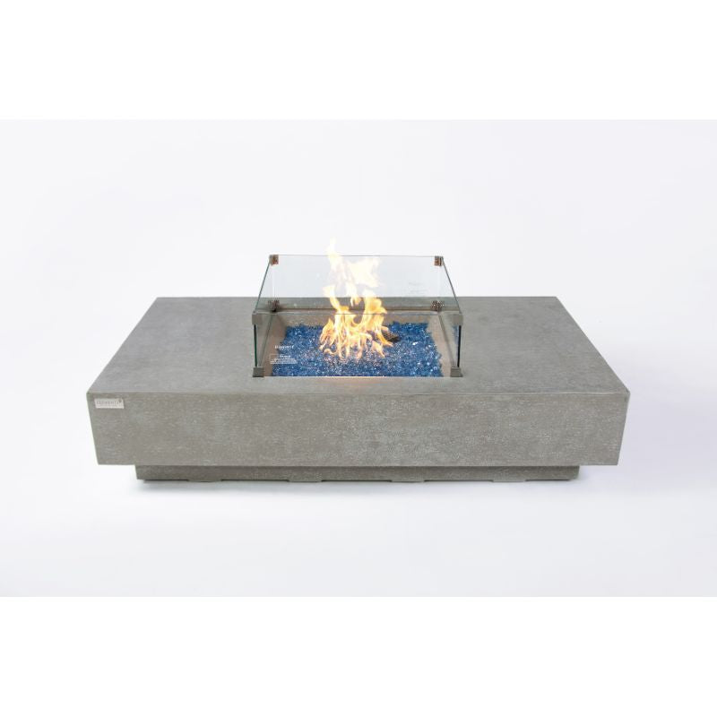 Elementi Plus Monte Carlo Fire Table With Windscreen full Set Up