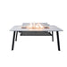 Elementi Plus Oslo Dining Fire Table With Flame and windscreen silo