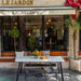 Elementi Plus Oslo Dining Fire Table with Lid Cover Front of Restaurant Cafe