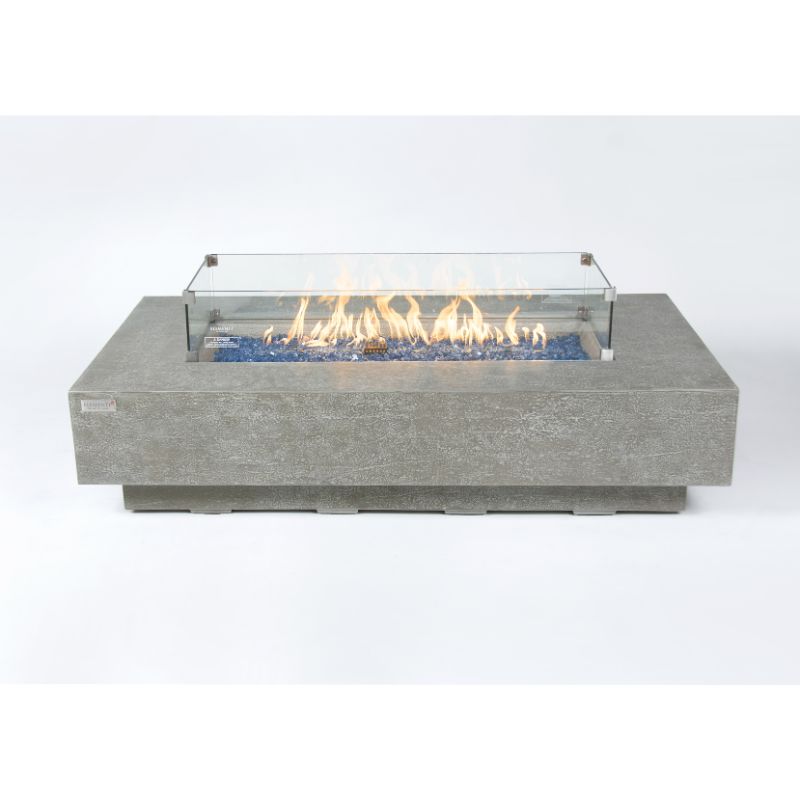 Elementi Plus Riviera Fire Table with Flame front Angle Silo