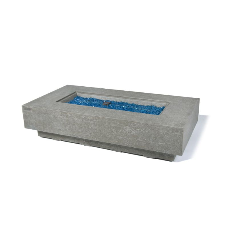 Elementi Plus Riviera Fire Table with blue fire glass Silo