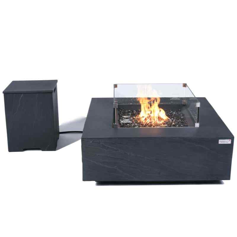 Elementi Plus Roraima Fire Table With tank cover silo