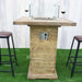Elementi Rova Fire Bar Table Front Angle Set up but no flame