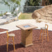 Elementi Rova Fire Bar Table With stainless Lid cover Outdoor Setting