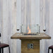 Elementi Rova Fire Bar Table with windscreen