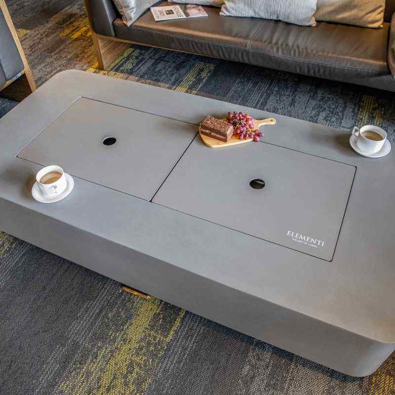 Elementi Sydney ethanol fire Pit Space Grey Aluminum lid cover