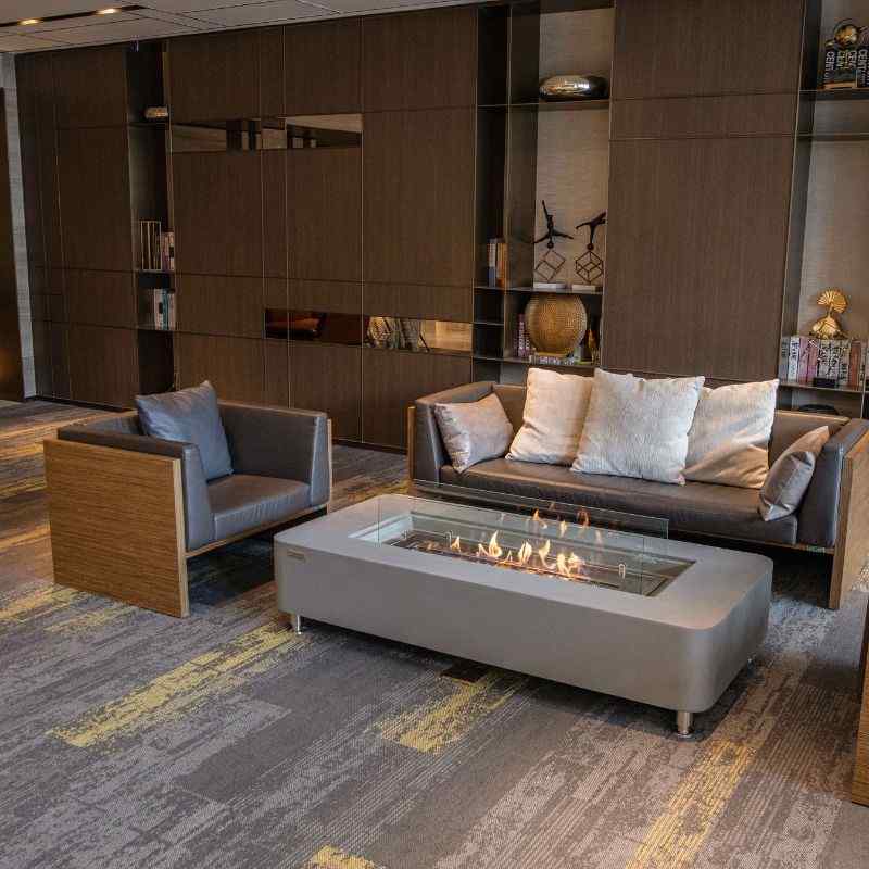 Elementi Sydney ethanol fire Pit Space grey indoor Heating