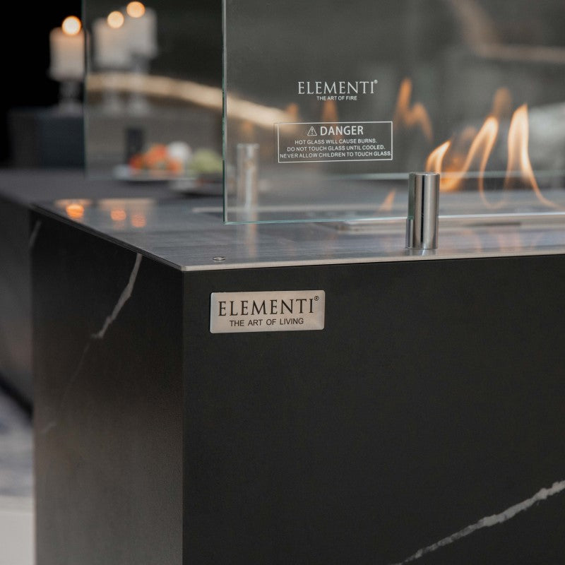 Elementi Toronto Smart Ethanol Fire Place Closeup Side