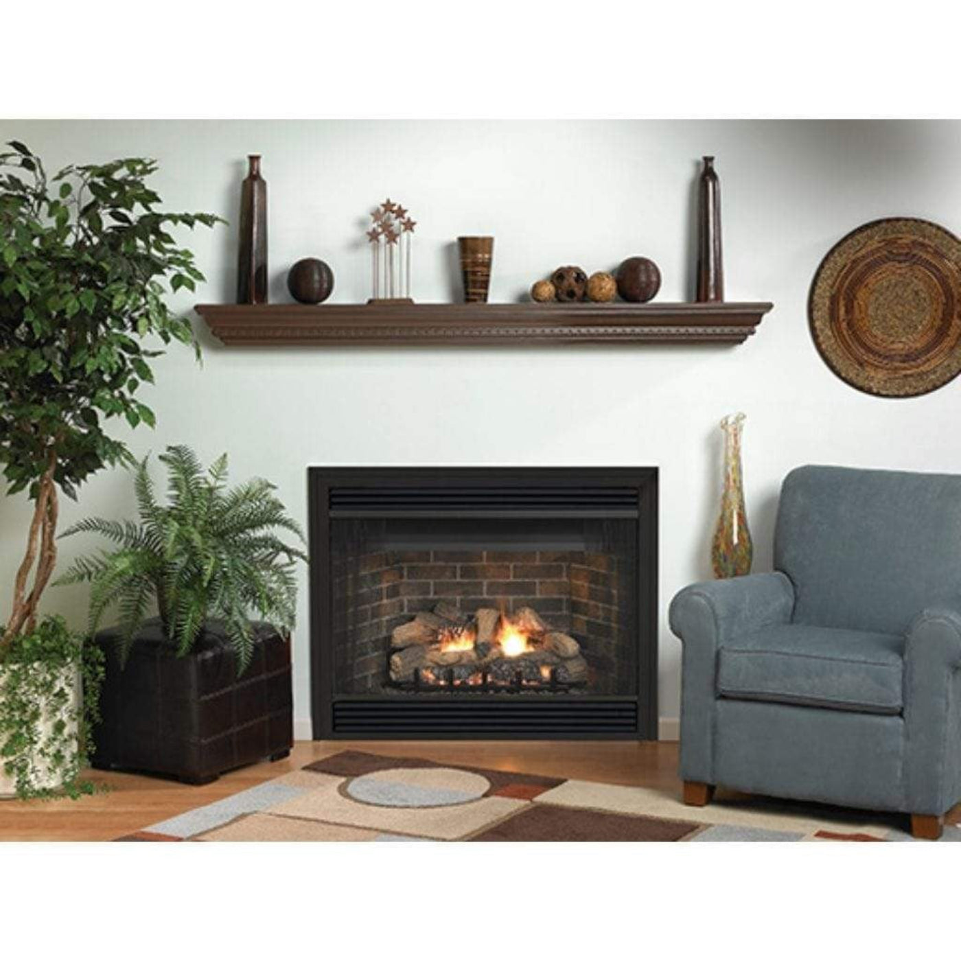 Empire Keystone Deluxe 34" Direct Vent Gas Fireplace - BVD34FP30LN