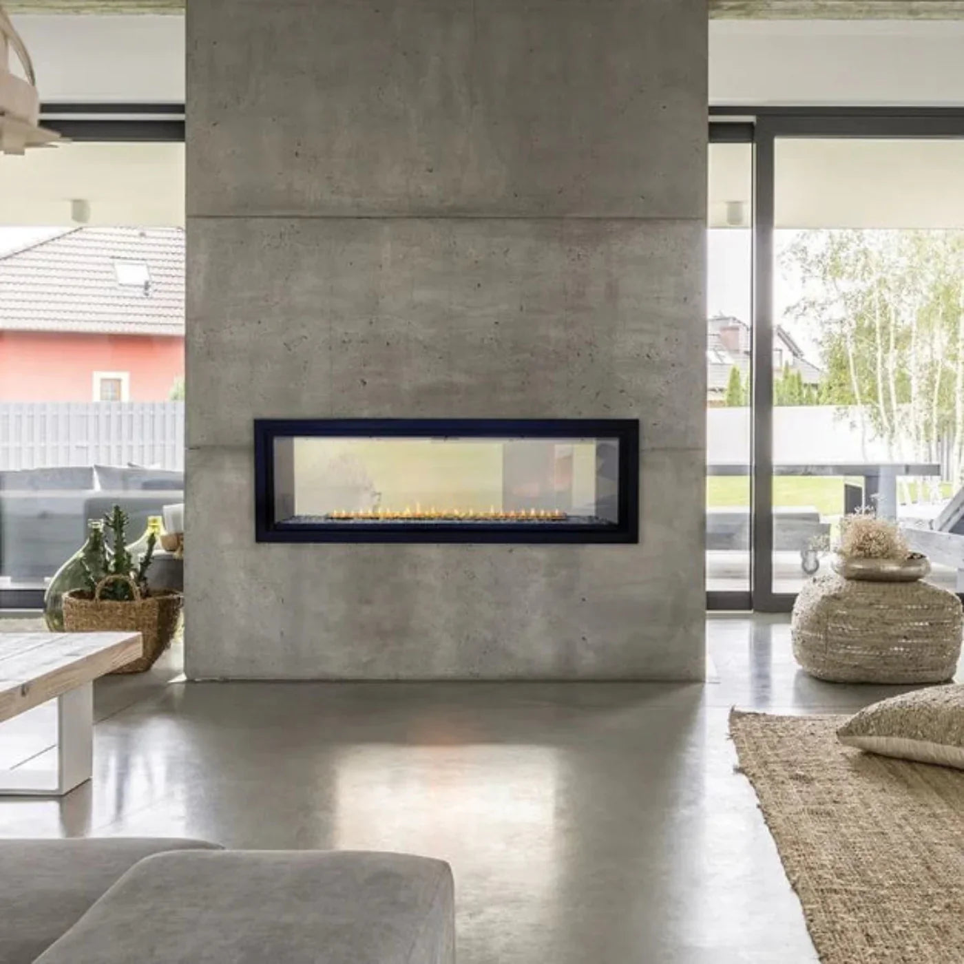 Empire Boulevard 48" See Through Vent Free Linear Gas Fireplace - VFLB48SP90N