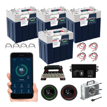 EPOCH 48V 30Ah - 180Ah | GC2 - Golf Cart LiFePO4 Lithium Battery - 48V-30Ah-GC2
