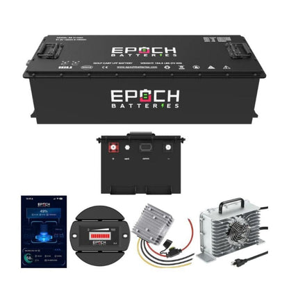 Epoch 48V 160Ah Lithium (LiFePO4) Golf Cart Battery - Complete Kit - BB51160A-Kit
