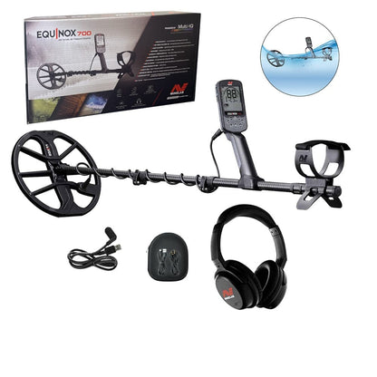 Minelab Equinox 700 with Pro-Find 15 Pointer, 11" plus 6" Coils, Carry Bag, and Finds Pouch