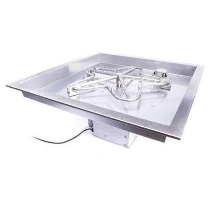 HPC 30″ Square Drop In Pan Torpedo Burner Electronic Ignition System - TOR-30FSSEI-SQBL-120VAC-NG