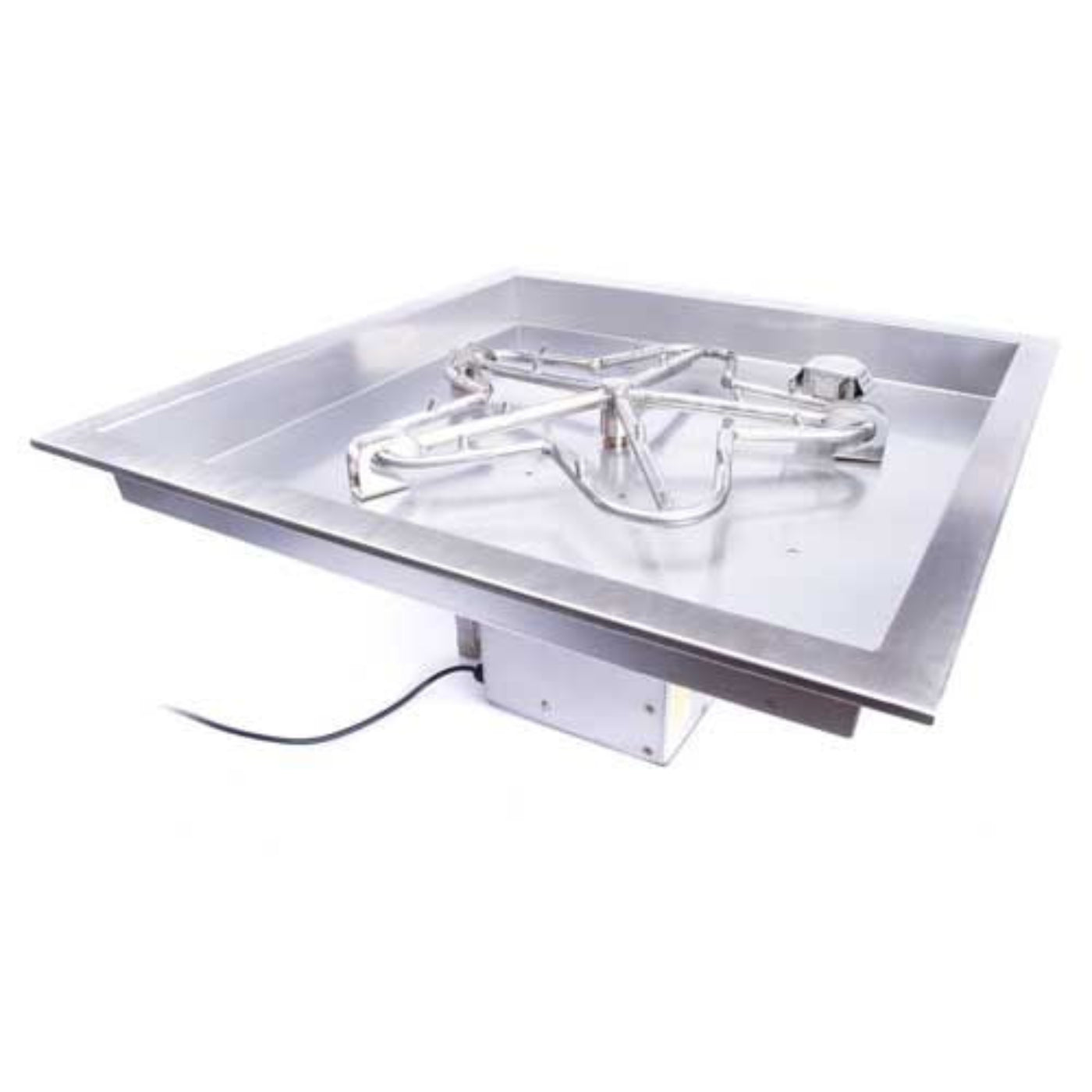 HPC 24″ Square Drop In Pan Torpedo Burner Electronic Ignition System - TOR-24FSSEI-SQBL-120VAC-NG