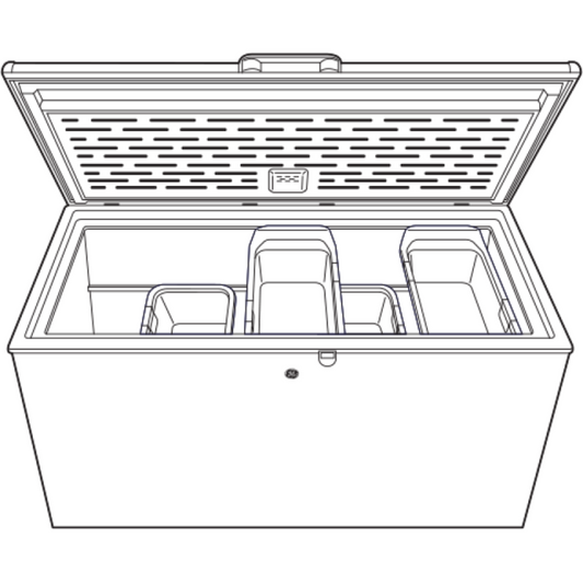 GE Appliances  15.7 Cu. Ft. Manual Defrost Chest White - FCM16DLWW