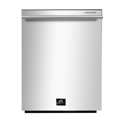 Forno 3-Piece Pro Appliance Package - 48-Inch Dual Fuel Range, French Door Refrigerator, and Dishwasher in Stainless Stee -0 AP3-6187-48l