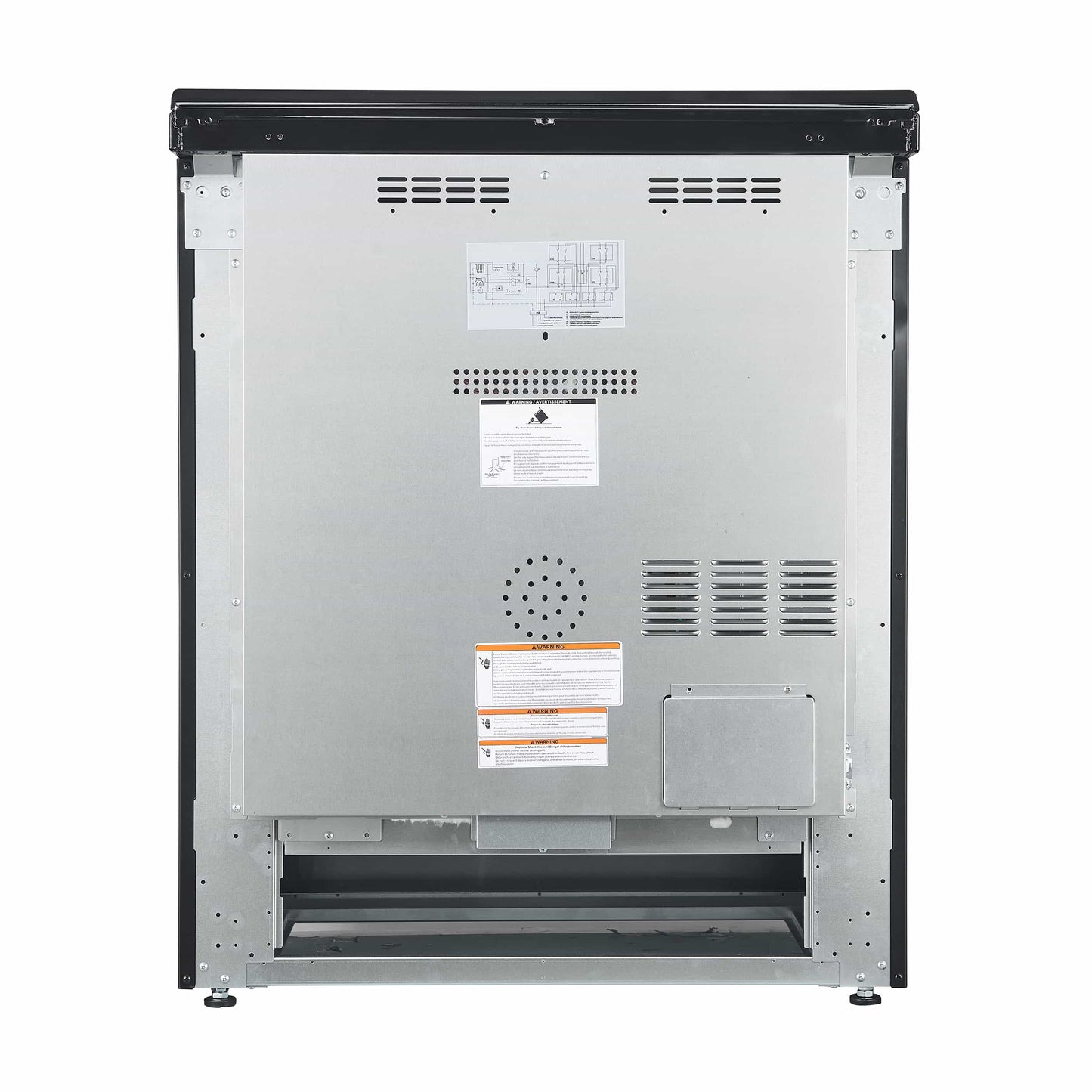 Forno 5-Piece Appliance Package - 30-Inch Electric Range, Under Cabinet Range Hood, French Door Refrigerator, Dishwasher, & 24-Inch Microwave Drawer in Black with Stainless Steel Trim - APR5-6012-30BLK